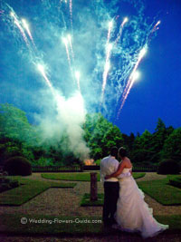 spectacular wedding fireworks